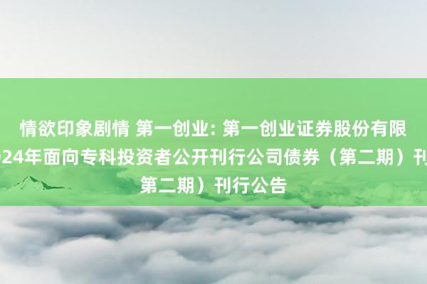 情欲印象剧情 第一创业: 第一创业证券股份有限公司2024年面向专科投资者公开刊行公司债券(第二期)刊行公告