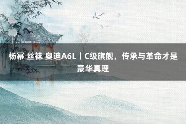 杨幂 丝袜 奥迪A6L丨C级旗舰，传承与革命才是豪华真理