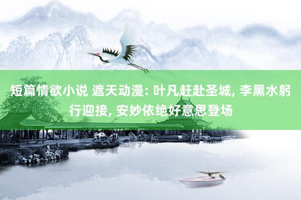 短篇情欲小说 遮天动漫: 叶凡赶赴圣城, 李黑水躬行迎接, 安妙依绝好意思登场
