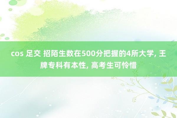 cos 足交 招陌生数在500分把握的4所大学, 王牌专科有本性, 高考生可怜惜