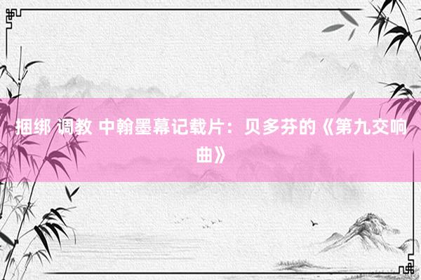 捆绑 调教 中翰墨幕记载片：贝多芬的《第九交响曲》